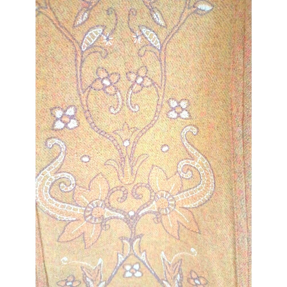 TALBOTS WOOL BLEND GOLD BROWN PAISLEY MOROCCAN INDIAN STYLE SKIRT WMS 12 - Picture 7 of 9